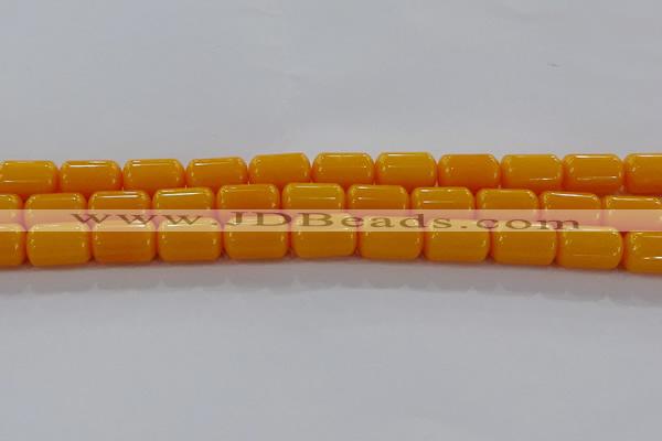 CAR414 15.5 inches 10*15mm tube synthetic amber beads wholesale