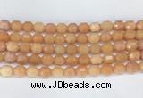 CBBS04 15 inches 8mm faceted prism peach calcite beads wholesale