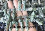 CBBS186 Top drilled 8*28mm - 9*30mm hexahedral prism african turquoise beads