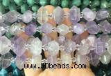 CBBS194 Centre drilled 7*16mm - 11*25mm hexahedral prism lavender amethyst beads wholesale