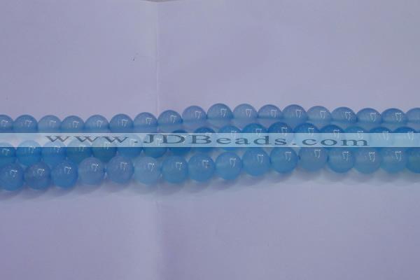 CBC253 15.5 inches 10mm A grade round ocean blue chalcedony beads