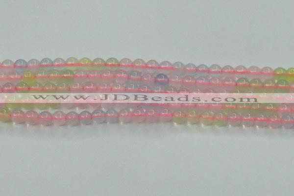 CBC420 15.5 inches 4mm round mixed chalcedony beads wholesale