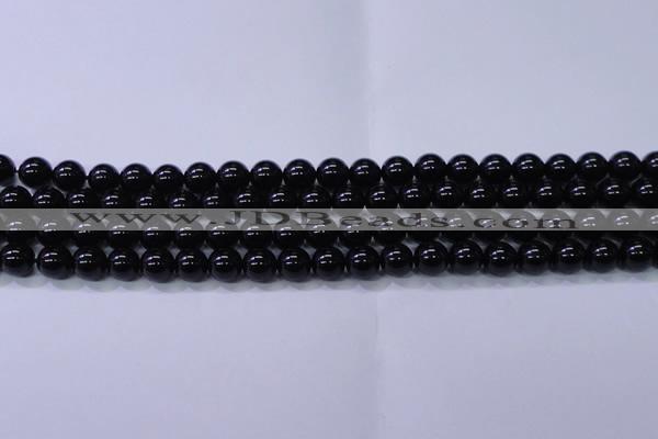 CBQ501 15.5 inches 6mm round natural black quartz beads