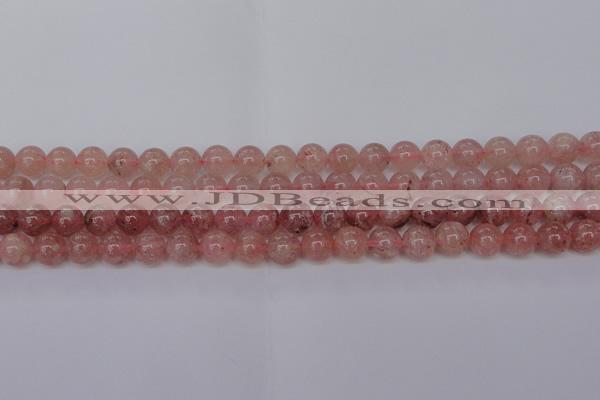 CBQ613 15.5 inches 10mm round natural strawberry quartz beads