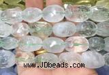 CCBS01 15 inches 12*16mm - 13*18mm faceted nuggets green crystal beads