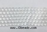CCBS04 15 inches 8mm faceted round white crystal beads wholesale