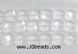 CCBS19 15 inches 20mm faceted square white crystal beads wholesale