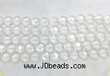 CCBS27 15 inches 12mm faceted heart white crystal beads wholesale