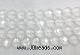 CCBS29 15 inches 16mm faceted heart white crystal beads wholesale