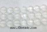 CCBS30 15 inches 18mm faceted heart white crystal beads wholesale
