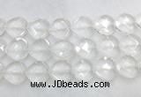 CCBS31 15 inches 20mm faceted heart white crystal beads wholesale