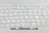 CCBS34 15 inches 10*14mm faceted rectangle white crystal beads wholesale