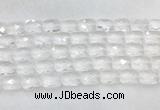 CCBS35 15 inches 12*16mm faceted rectangle white crystal beads wholesale