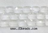 CCBS37 15 inches 15*20mm faceted rectangle white crystal beads wholesale