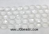CCBS41 15 inches 12*16mm faceted oval white crystal beads wholesale