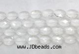 CCBS42 15 inches 13*18mm faceted oval white crystal beads wholesale