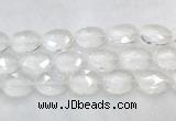 CCBS43 15 inches 15*20mm faceted oval white crystal beads wholesale