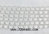 CCBS45 15 inches 8*12mm faceted teardrop white crystal beads wholesale