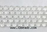 CCBS46 15 inches 10*14mm faceted teardrop white crystal beads wholesale