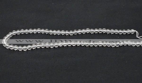 CCC200 15.5 inches 4mm round AB grade natural white crystal beads