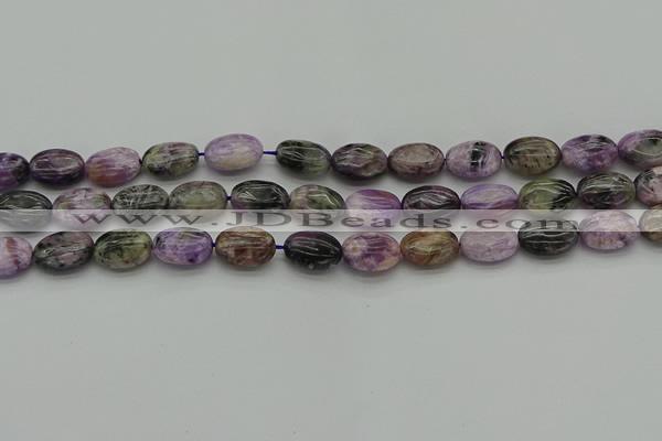 CCG101 15.5 inches 10*14mm oval charoite gemstone beads