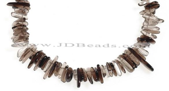 CCH15 16 inches smoky quartz chips gemstone beads wholesale