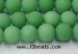 CCN2539 15.5 inches 10mm round matte candy jade beads wholesale