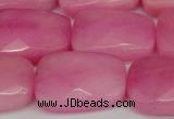 CCN2630 15.5 inches 18*25mm faceted trapezoid candy jade beads