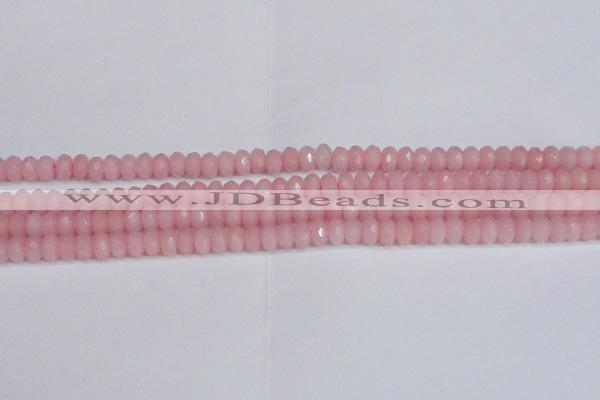 CCN4154 15.5 inches 5*8mm faceted rondelle candy jade beads