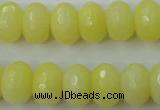 CCN919 15.5 inches 10*14mm faceted rondelle candy jade beads