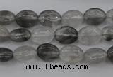 CCQ243 15.5 inches 8*10mm oval cloudy quartz beads wholesale