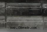 CCQ552 15.5 inches 16*40mm tube cloudy quartz beads wholesale