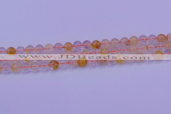 CCR362 15.5 inches 8mm round citrine beads wholesale
