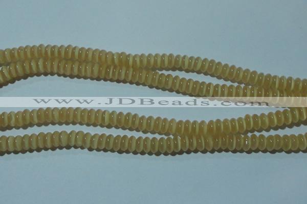 CCT235 15 inches 3*6mm rondelle cats eye beads wholesale