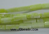 CCU524 15.5 inches 4*13mm cuboid lemon jade beads wholesale