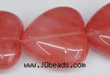 CCY164 15.5 inches 30*30mm heart cherry quartz beads wholesale