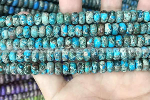 CDE1273 15.5 inches 5*8mm rondelle sea sediment jasper beads