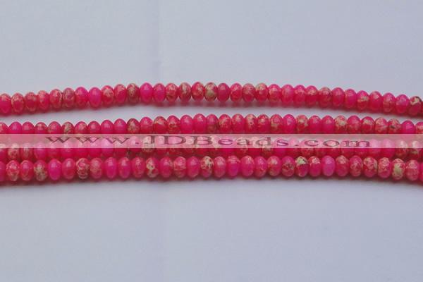 CDE2610 15.5 inches 8*12mm rondelle dyed sea sediment jasper beads