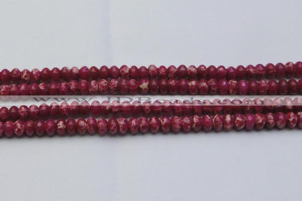 CDE2627 15.5 inches 10*14mm rondelle dyed sea sediment jasper beads