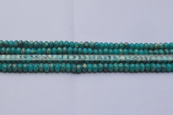 CDE2666 15.5 inches 8*12mm rondelle dyed sea sediment jasper beads