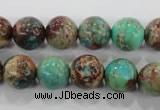 CDE805 15.5 inches 12mm round dyed sea sediment jasper beads wholesale