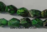 CDI963 15.5 inches 10*14mm faceted nuggets dyed imperial jasper beads