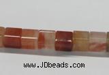 CDQ36 15.5 inches 8*8mm cube natural red quartz beads wholesale