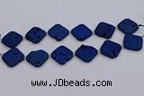 CDQ666 8 inches 25*25mm diamond druzy quartz beads wholesale