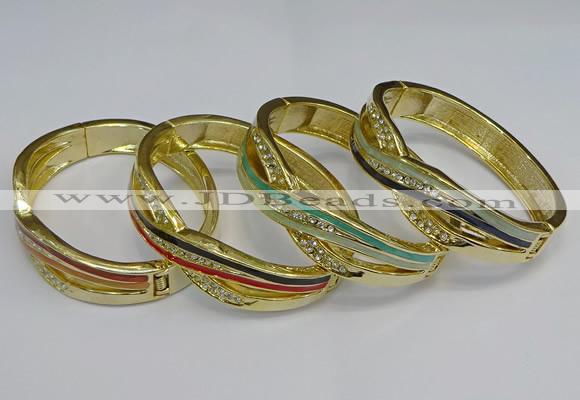 CEB130 17mm width gold plated alloy with enamel bangles wholesale