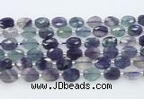 CFL1234 15.5 inches 8*10mm faceted oval fluorite beads