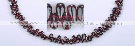 CGA14 15 inches 4*7mm teardrop garnet gemstone beads Wholesale