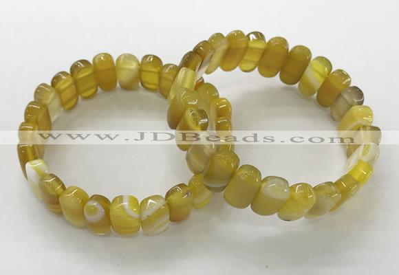 CGB3101 7.5 inches 8*15mm oval agate gemstone bracelets