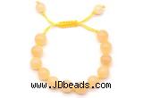 CGB8766 8mm,10mm round honey jade adjustable macrame bracelets