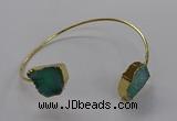 CGB922 13*18mm - 15*20mm freeform druzy agate gemstone bangles